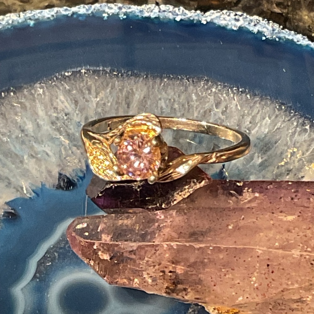 Pink Sapphire .925 Silver Ring 7